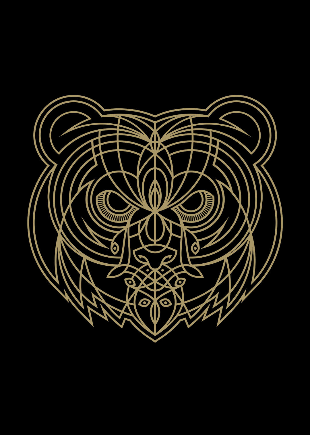 Pinstripe Bear Graphic Tee