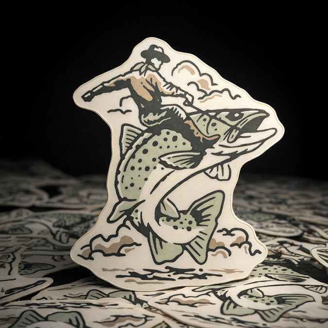Trout Rodeo 3" Sticker