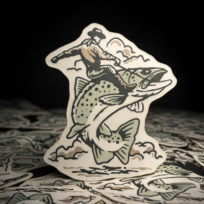 Trout Rodeo 3" Sticker