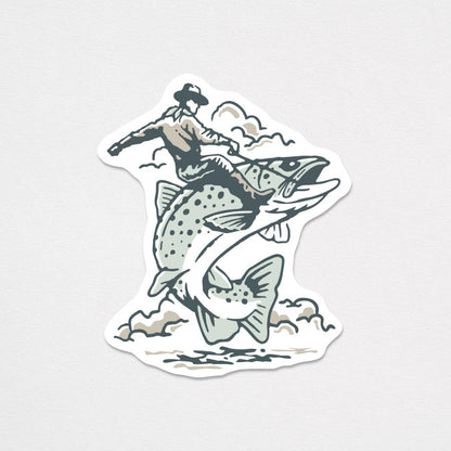 Trout Rodeo 3" Sticker