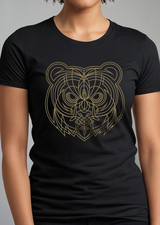 Pinstripe Bear Graphic Tee